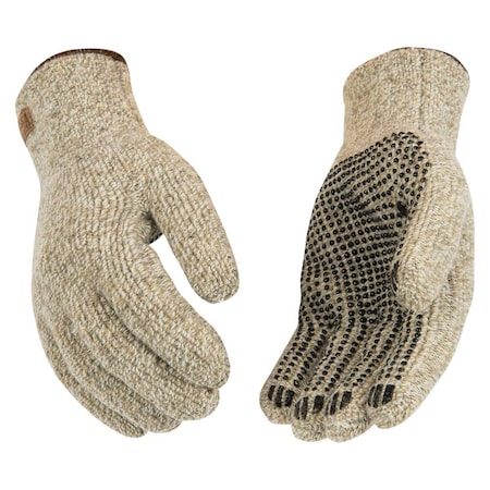 Kinco Alyeska Unlined Ragg Wool Gloves with PVC Dots, PR 5298-L